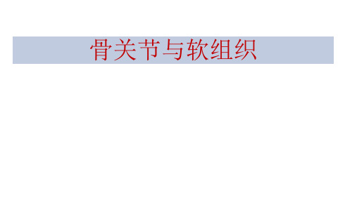 【医学课件】骨关节与软组织-1