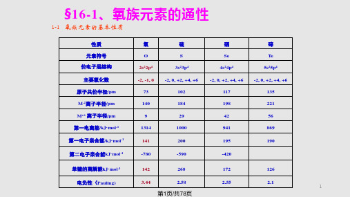 第十六章-氧族元素PPT课件