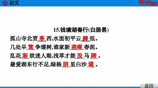 2021年语文中考一、难写易错字默写