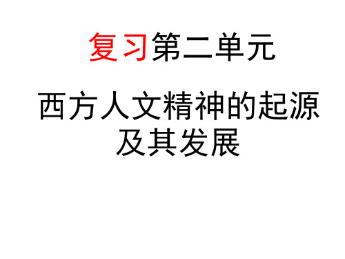 高二历史上册第二单元复习(2019年10月整理)