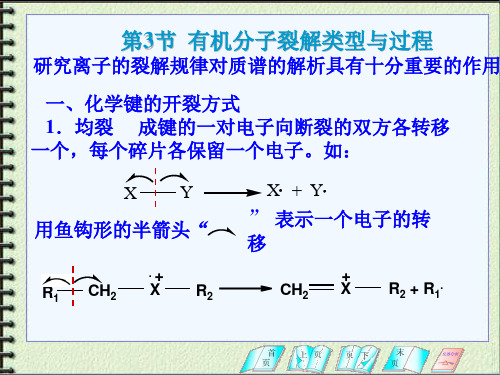 有机分子裂解类型与过程新