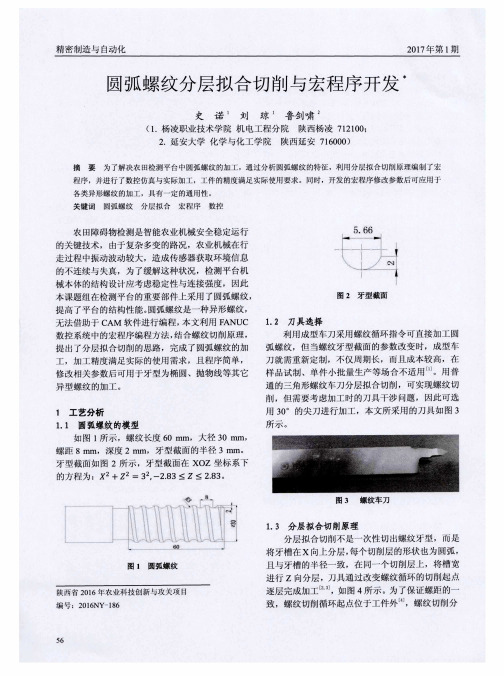 圆弧螺纹分层拟合切削与宏程序开发