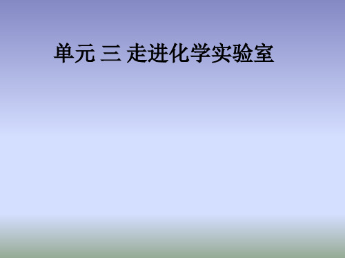 人教版九年级化学上册1.3《走进化学实验室》课件(共48张PPT)