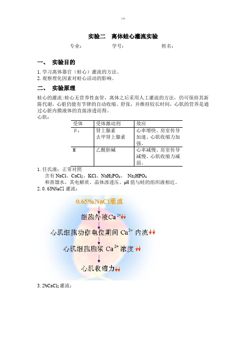 蛙心灌流实验报告