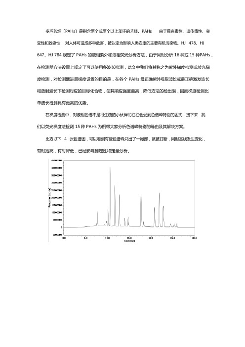 色谱峰异常解决方案：紫外荧光梯度法检测多环芳烃(PAHs)