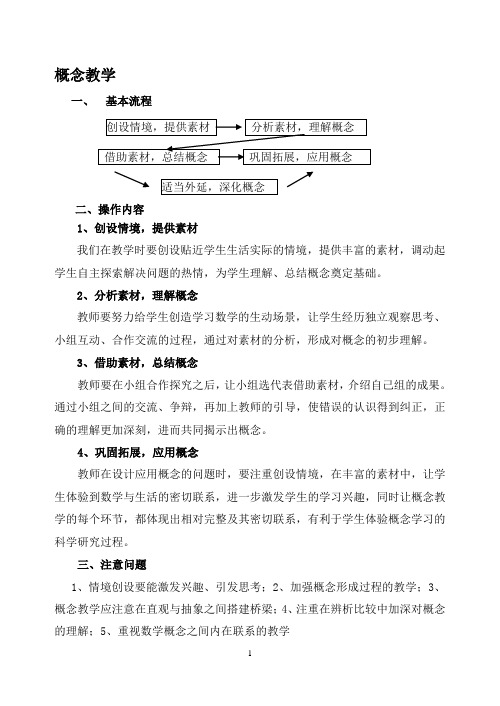 各课型教学流程简要