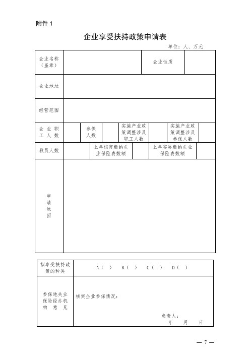 河北省人民政府办公厅关于使用失业保险金援企稳岗的意见附件