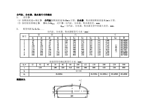 分集水器尺寸表