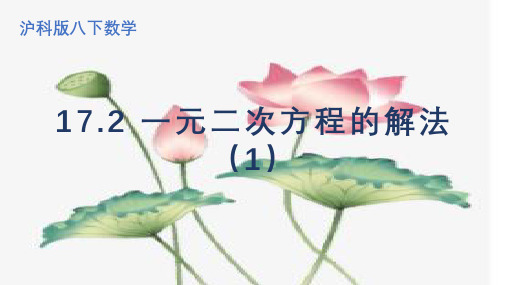 沪科版八下数学17.2一元二次方程的解法课件