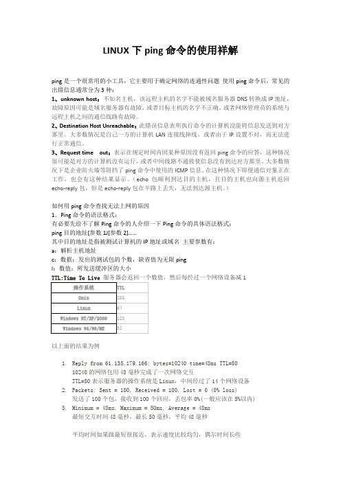 ping命令返回结果分析