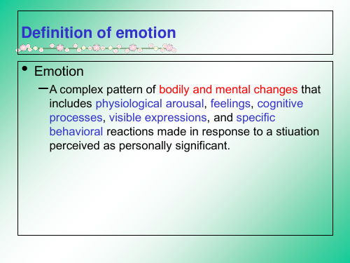 (心理学与生活课件)6Chapter 12 emotion 2