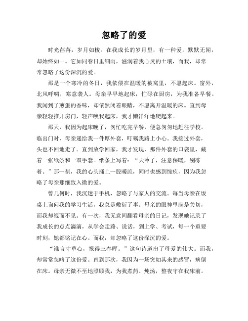 忽略了的爱作文