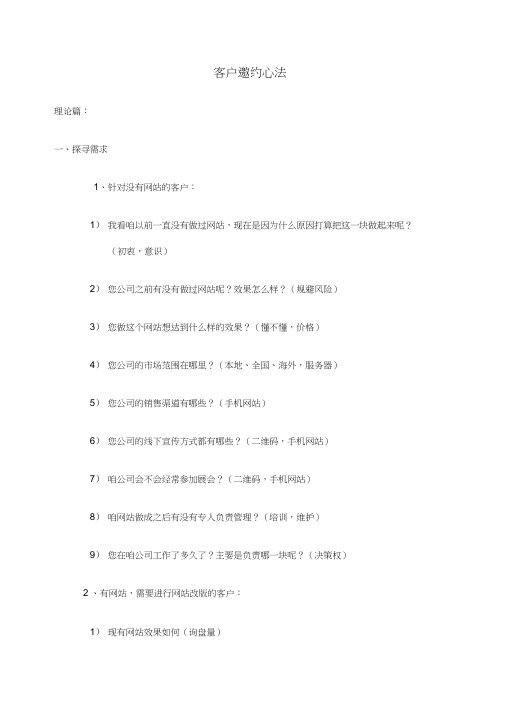 邀约话术通用版-