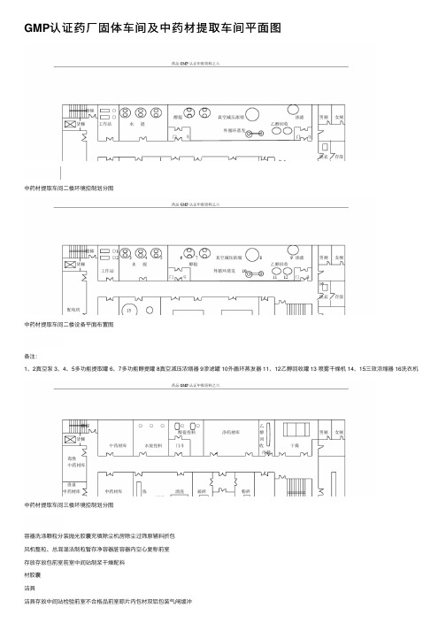 GMP认证药厂固体车间及中药材提取车间平面图