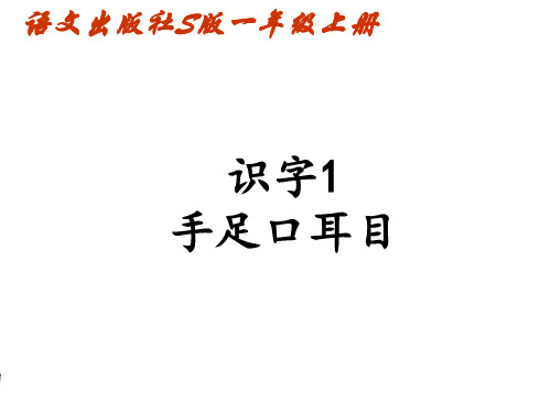 语文版一年级上识字手足口耳目课件