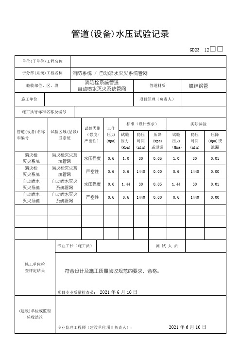 消防隐蔽工程验收记录表3