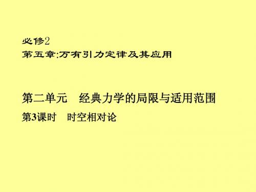 2013高考一轮复习优秀课件：第五章万有引力定律及其应用第二单元 第3课时