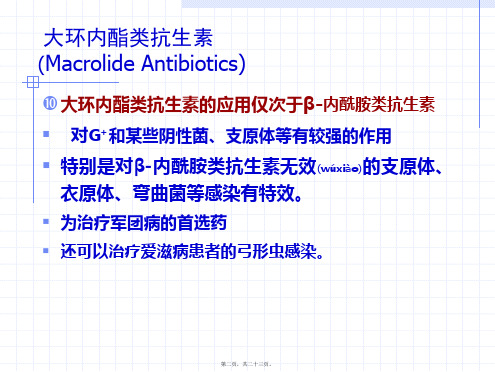 医学专题大环内酯类抗生素ppt2177