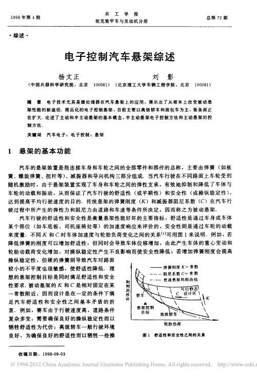 电子控制汽车悬架综述