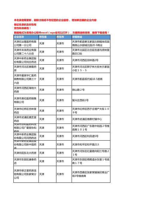 2020新版天津天津市中药饮片企业公司名录名单黄页联系方式大全806家