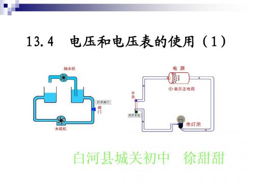 13.4 电压和电压表的使用(1)