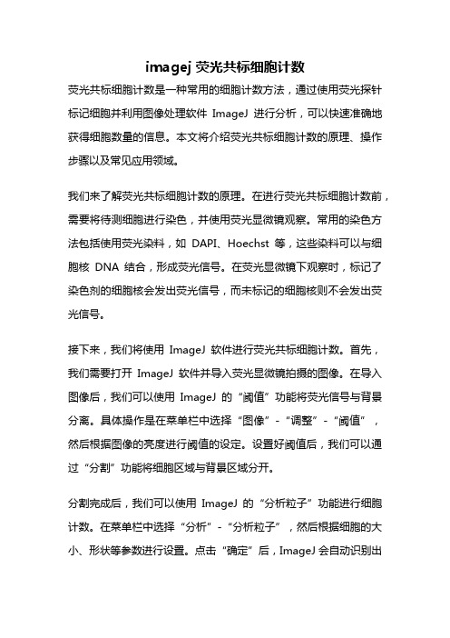 imagej 荧光共标细胞计数