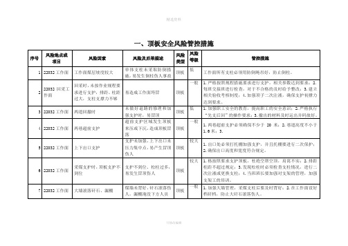 安全风险管控措施