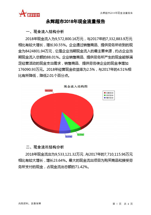 永辉超市2018年现金流量报告-智泽华