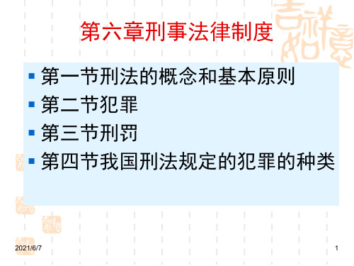 思修--第六章-刑事法律制度PPT课件