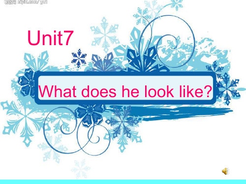 Unit 7 What does he look like 说课