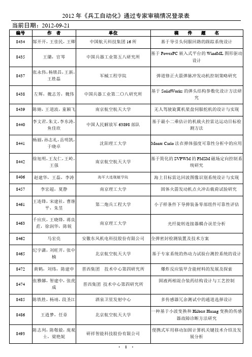 《兵工自动化》编辑部