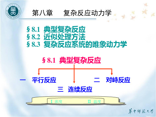 8. 1  典型复杂反应-平行反应