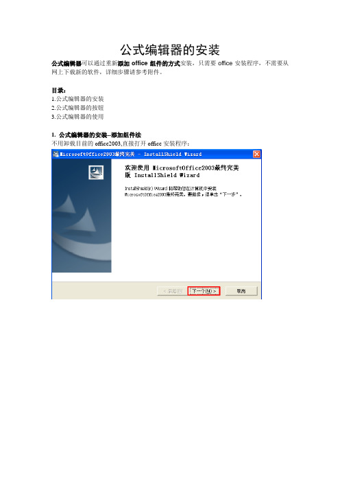公式编辑器的安装