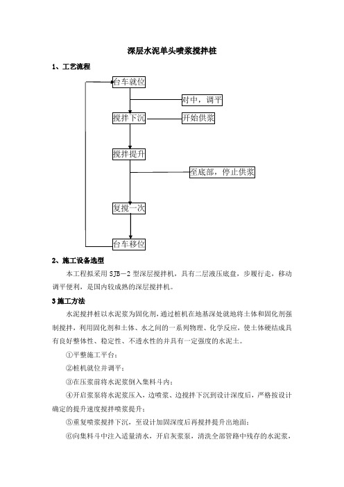 深层搅拌桩施工方案