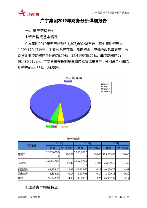 广宇集团2019年财务分析详细报告