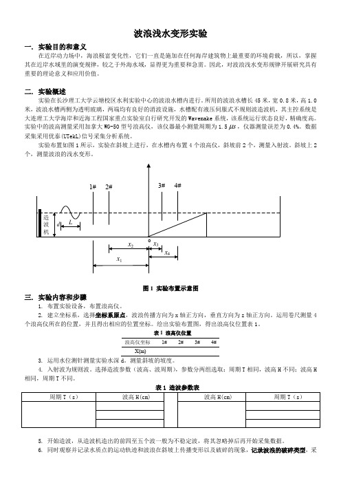 波浪浅水变形实验