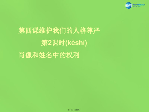 八年级政治下册 第四课 第二框 肖像和姓名中的权利课件 新人教版