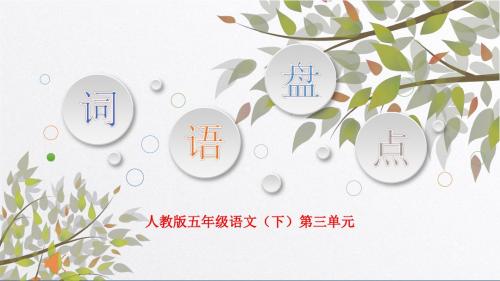 人教版小学语文五年级下册《 词语盘点》公开课PPT课件_9