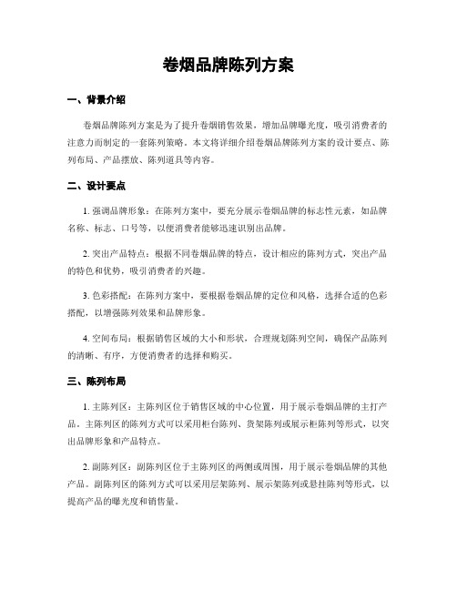 卷烟品牌陈列方案