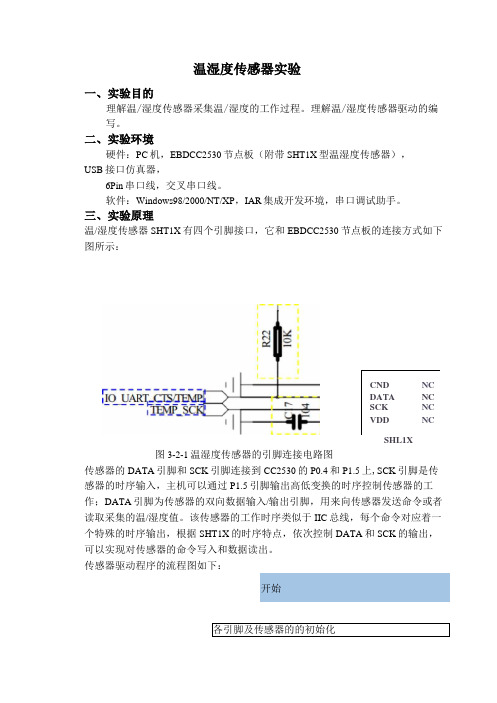 嵌入式温湿度传感器实验