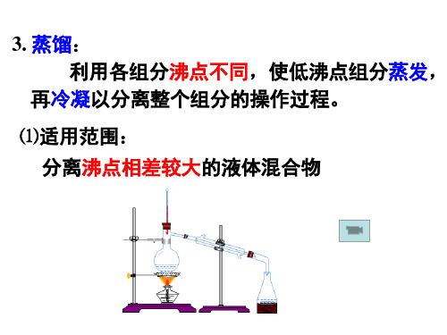 高中化学 蒸馏与萃取