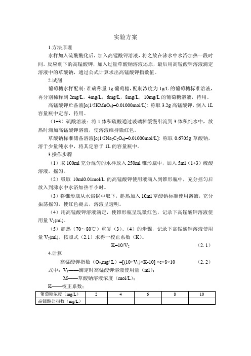 葡萄糖溶液高锰酸盐指数测定方法