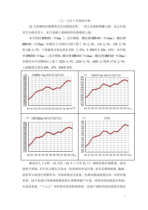 二七年八月主要建筑材料行情