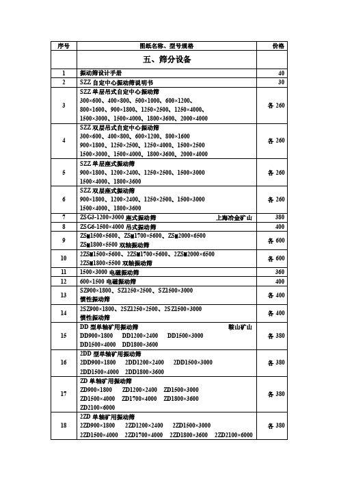 振动筛图纸——精选推荐