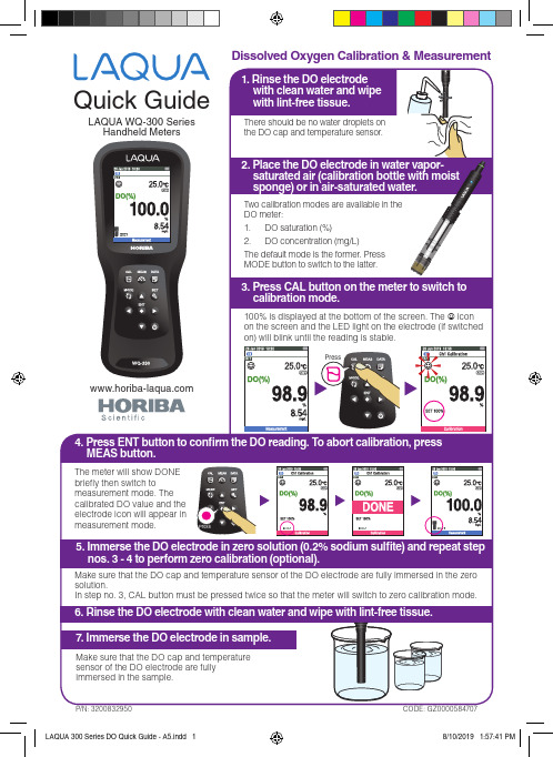 LAQUA WQ-300 Series 浓度水氧测量仪操作指南说明书