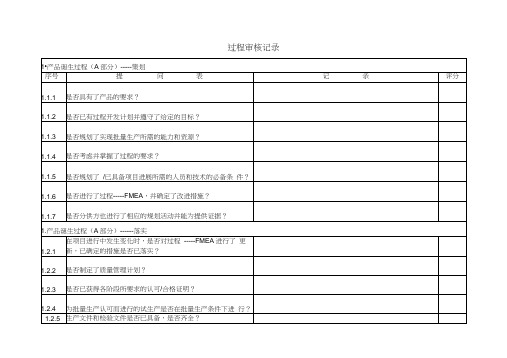 过程审核记录