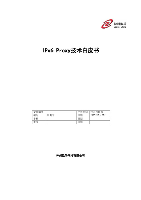 IPv6 Proxy技术白皮书