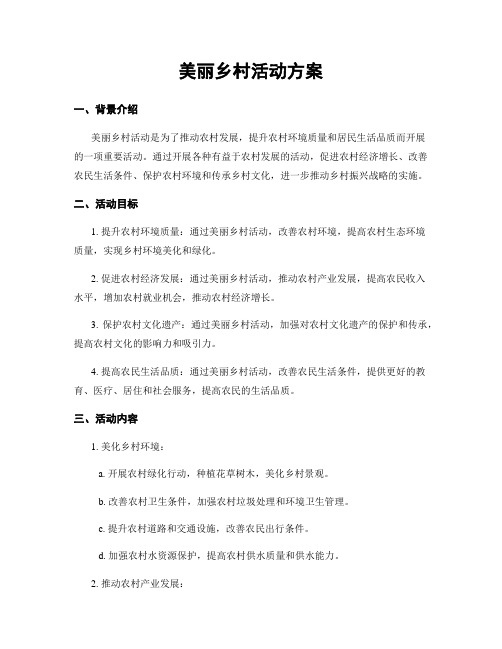 美丽乡村活动方案