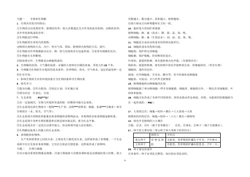 2013生物会考复习提纲