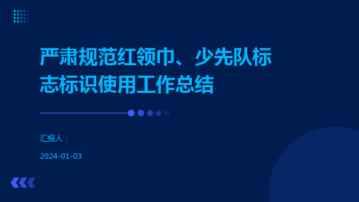 严肃规范红领巾、少先队标志标识使用工作总结